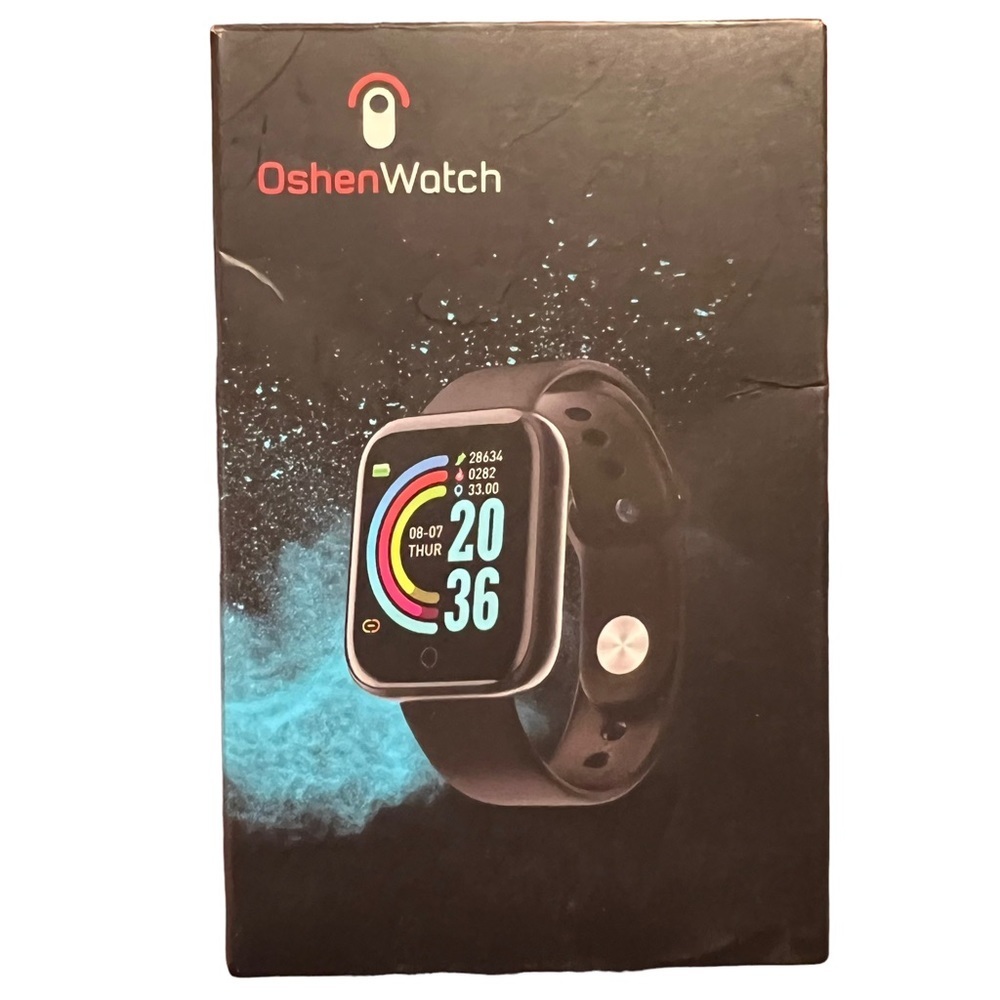 Oshen Men’s Black Smart Watch & Fitness Tracker NEW